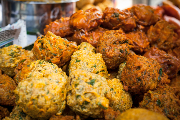 Indian onion baji background